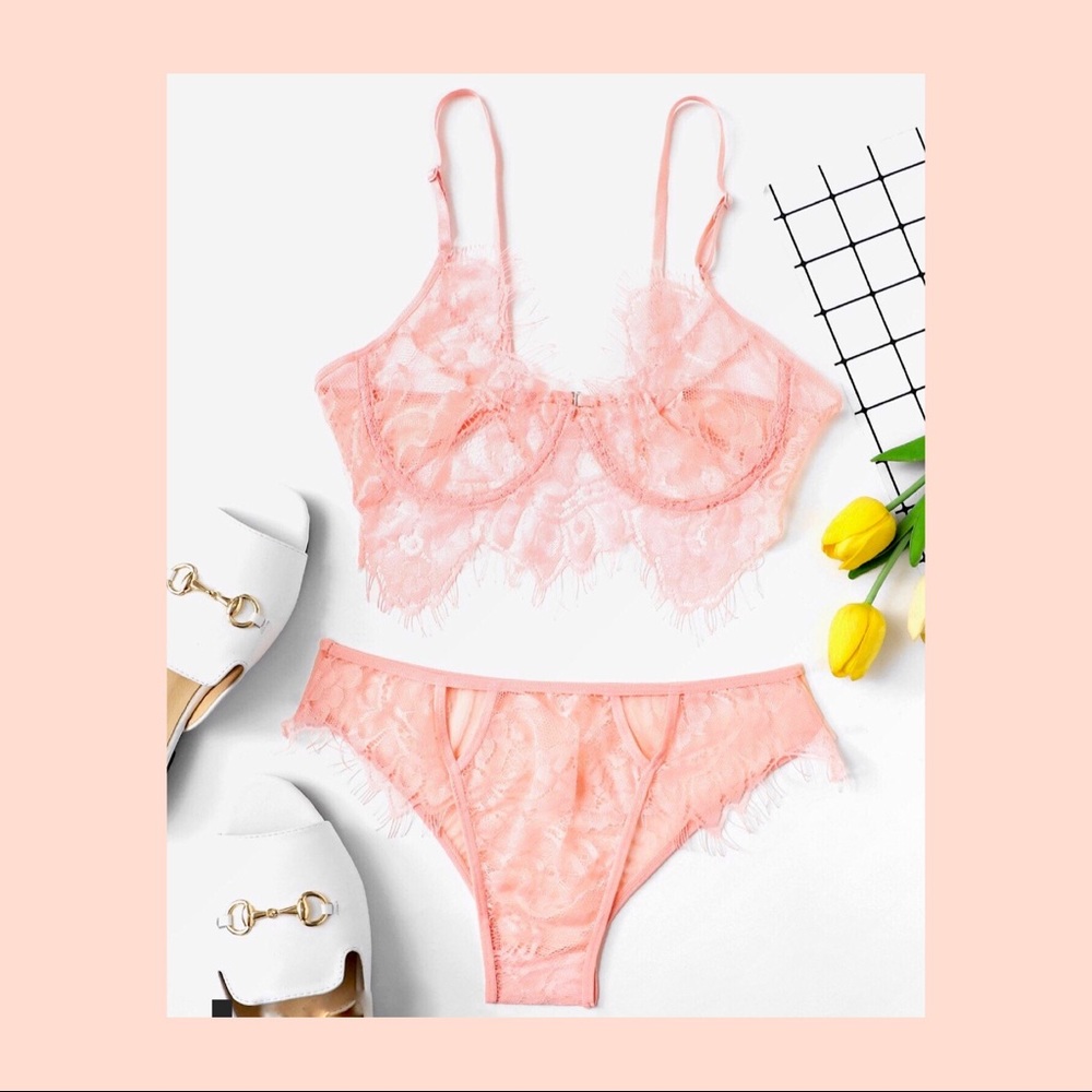 ✨Eyelash lace bra set✨
